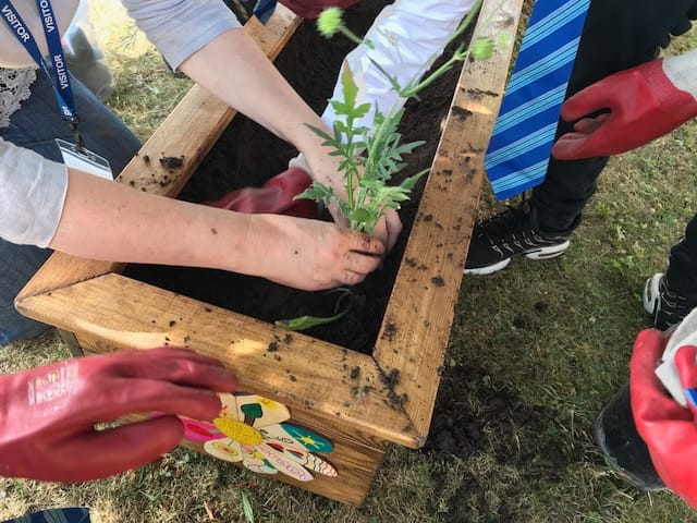 Putting Down Roots Project with pupils from the New Start Centre from Hinde House Secondary School and local residents of the Flower Estate in Wincobank.